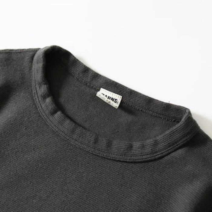 BARNSOUTFITTERSバーンズ長袖日本製ストレッチスパンフライスロンTメンズレディースユニセックスロングスリーブロンT9分袖Tシャツ綿コットンホワイトブラックネイビーオリーブ無地BR-8420