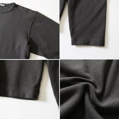 BARNSOUTFITTERSバーンズ長袖日本製ストレッチスパンフライスロンTメンズレディースユニセックスロングスリーブロンT9分袖Tシャツ綿コットンホワイトブラックネイビーオリーブ無地BR-8420