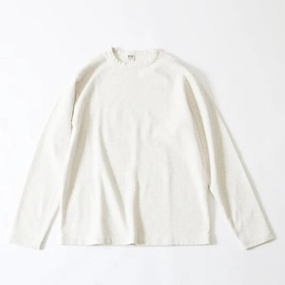 BARNSOUTFITTERSバーンズ長袖日本製ストレッチスパンフライスロンTメンズレディースユニセックスロングスリーブロンT9分袖Tシャツ綿コットンホワイトブラックネイビーオリーブ無地BR-8420
