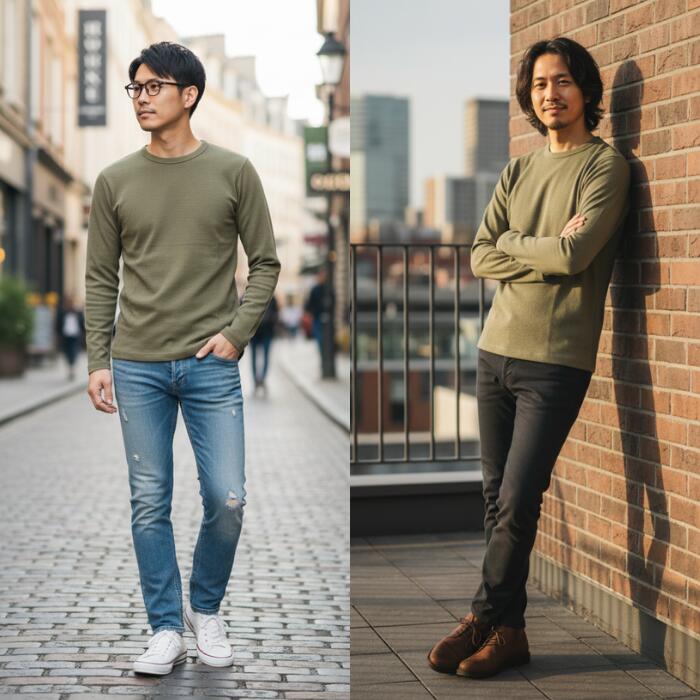 BARNSOUTFITTERSバーンズ長袖日本製ストレッチスパンフライスロンTメンズレディースユニセックスロングスリーブロンT9分袖Tシャツ綿コットンホワイトブラックネイビーオリーブ無地BR-8420