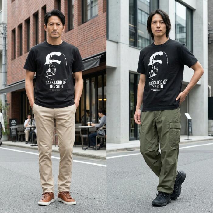 BARNSOUTFITTERSバーンズ日本製半袖吊り編みクルーネックプリントTシャツスターウォーズダースベイダーシディアスシスの暗黒卿メンズレディースユニセックス綿100％天竺ブラックビンテージBR-26181