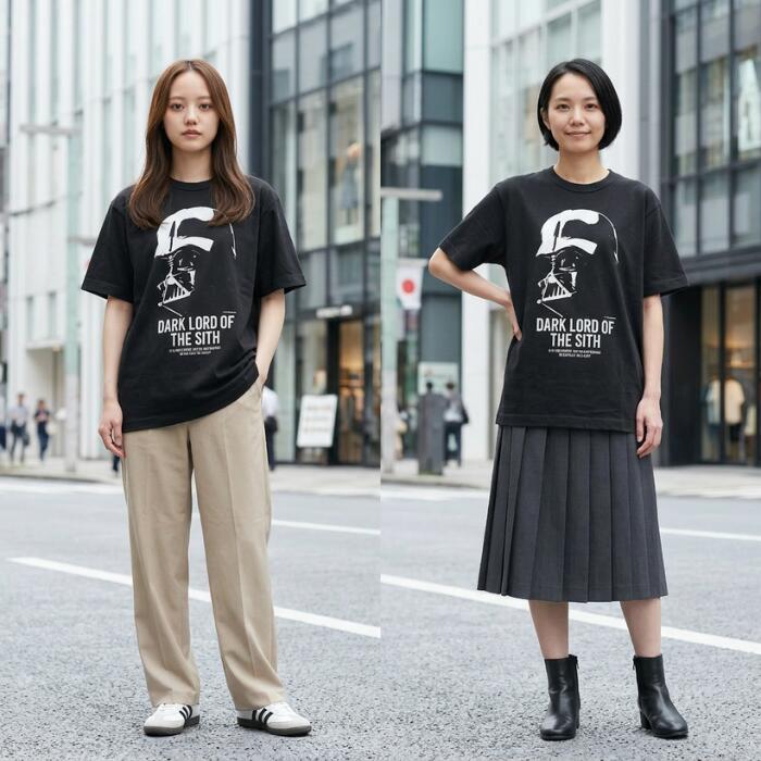 BARNSOUTFITTERSバーンズ日本製半袖吊り編みクルーネックプリントTシャツスターウォーズダースベイダーシディアスシスの暗黒卿メンズレディースユニセックス綿100％天竺ブラックビンテージBR-26181