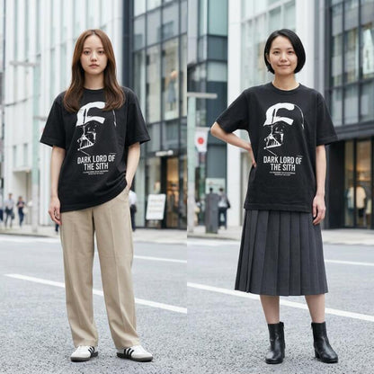 BARNSOUTFITTERSバーンズ日本製半袖吊り編みクルーネックプリントTシャツスターウォーズダースベイダーシディアスシスの暗黒卿メンズレディースユニセックス綿100％天竺ブラックビンテージBR-26181