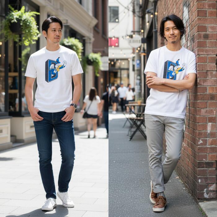 バーンズアウトフィッターズ半袖TシャツBARNSOUTFITTERSドナルドディズニー丸胴日本製コラボメンズレディースユニセックス綿100BR-25255
