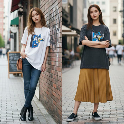 バーンズアウトフィッターズ半袖TシャツBARNSOUTFITTERSドナルドディズニー丸胴日本製コラボメンズレディースユニセックス綿100BR-25255