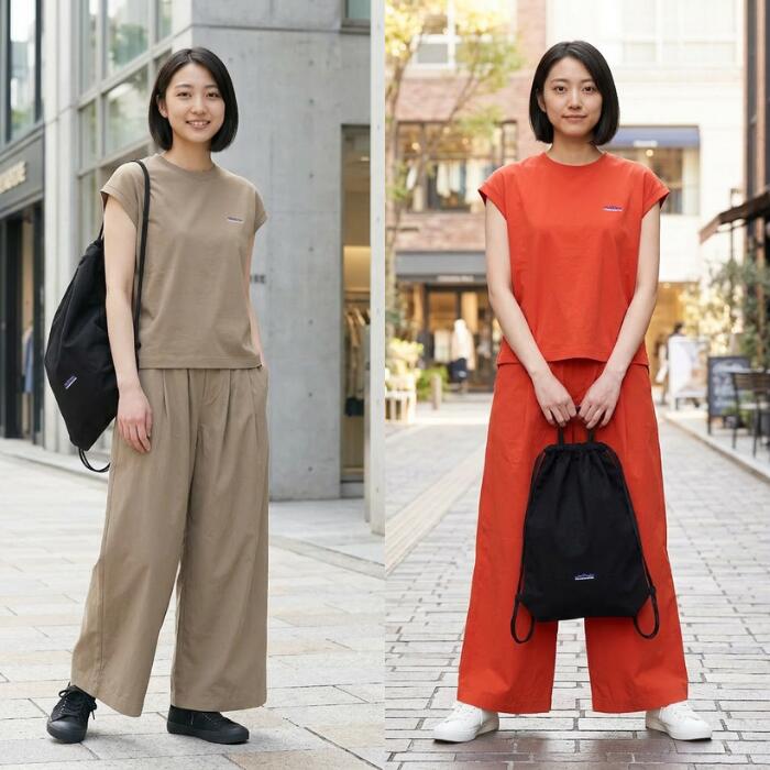 サウザンドマイルTHOUSANDMILEセットアップ3点セットフレンチスリーブシャツ＆ロングパンツセットナップザック付きレディースバッグカットソー撥水ストレッチUVカット速乾イージーケアTM261NP00042