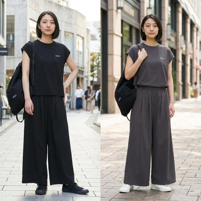 サウザンドマイルTHOUSANDMILEセットアップ3点セットフレンチスリーブシャツ＆ロングパンツセットナップザック付きレディースバッグカットソー撥水ストレッチUVカット速乾イージーケアTM261NP00042