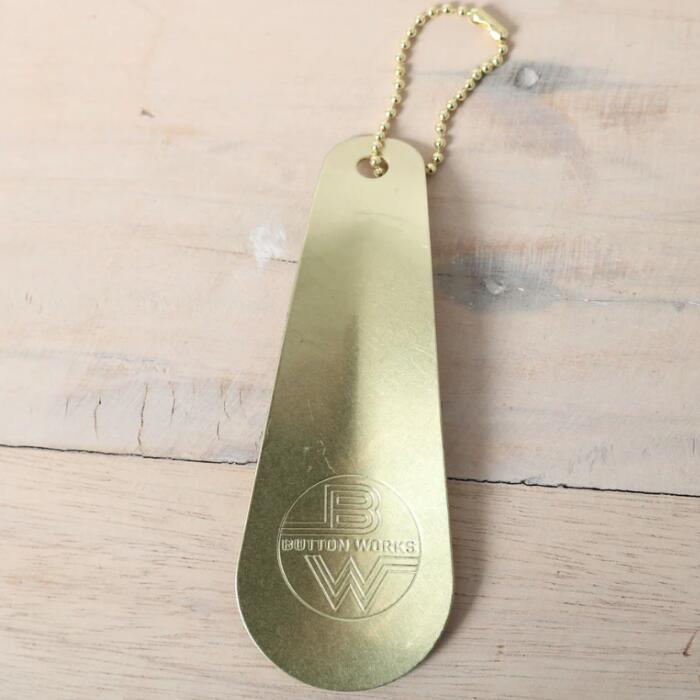 ＼クーポン配布中／ボタンワークス靴ベラ日本製バーンズキーホルダー鉄黒銀シルバーBARNSOUTFITTERSButtonWorksShoehorn