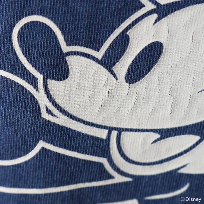 BARNSOUTFITTERSバーンズ日本製半袖クルーネック50sスクエアショートスリーブプリントTシャツディズニーミッキーマウスコラボメンズレディースユニセックス綿100％ピグメント蒸気船ウィリーBR-26284