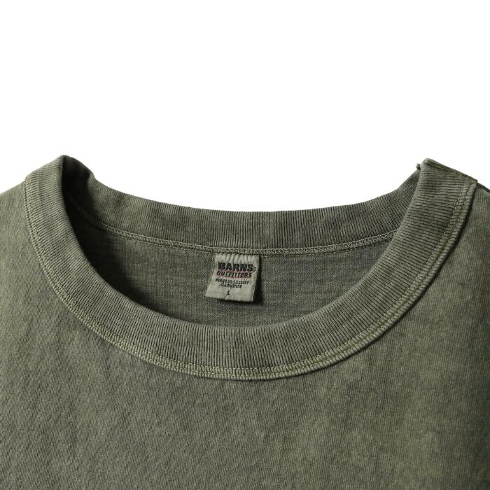 BARNSOUTFITTERSバーンズ日本製半袖クルーネック50sスクエアショートスリーブプリントTシャツディズニーミッキーマウスコラボメンズレディースユニセックス綿100％ピグメント蒸気船ウィリーBR-26284