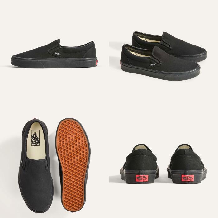 VANSヴァンズスリッポンクラシックスニーカー靴シューズCLASSICSLIP-ON正規品メンズレディースユニセックスチェックブラックホワイトネイビーバンズ定番紐無しカジュアルサンダルVN000EYE