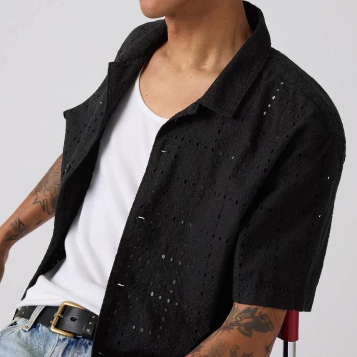 リーバイスLevi'sメンズシャツ綿100スタンダードフィットメンズ半袖シャツ開襟シャツ涼しいレースキャンプシャツカジュアルシャツ005H50004005H50002