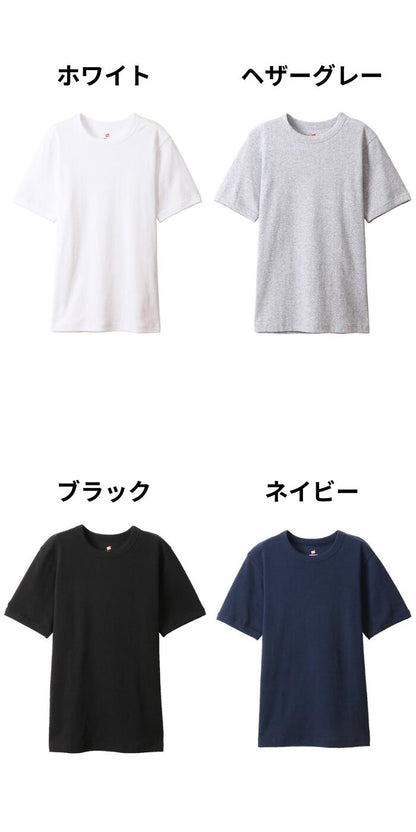 HanesヘインズメンズTシャツブランドインナービーフィーBEEFYリブストレッチシンプル綿コットンヘビーウエイトヘビーオンス丈夫白黒紺ホワイトブラックグレーネイビーHM1-R103