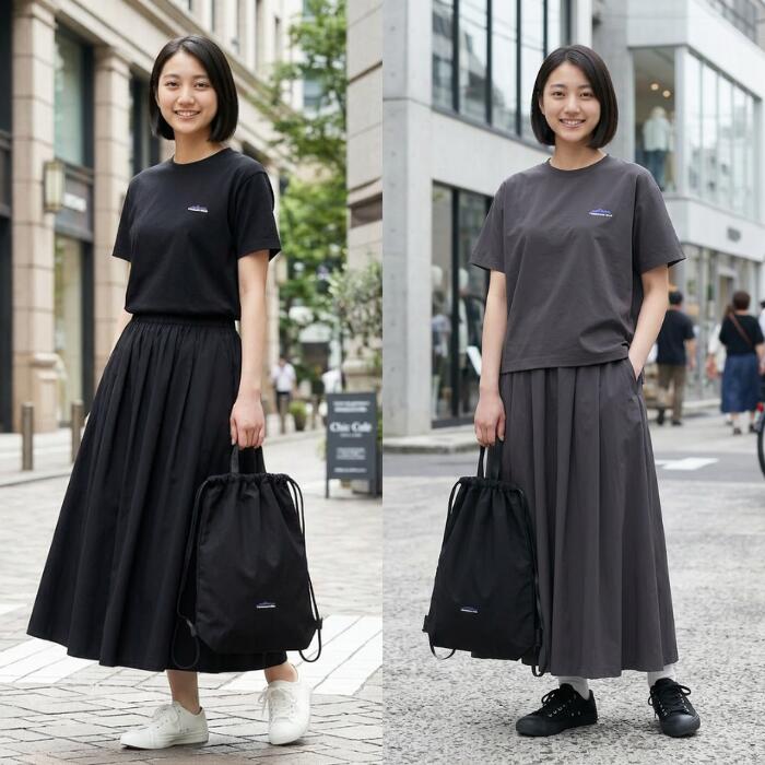サウザンドマイルTHOUSANDMILEセットアップ3点セットショートスリーブTシャツ＆スカートセットナップザック付きレディースバッグカットソー撥水ストレッチUVカット速乾イージーケアTM261NP00032
