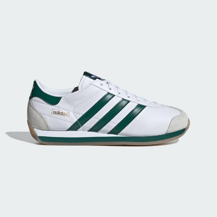 アディダススニーカーレディースカントリージャパンIE4042adidasOriginalsCOUNTRYJAPANゴートレザー本革ホワイトグリーン薄底ローカット