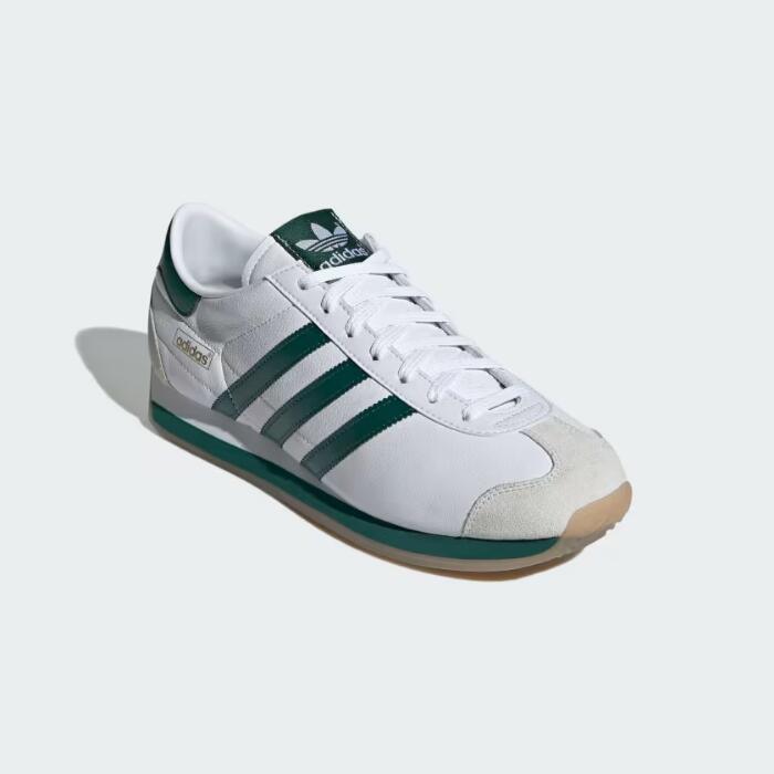 アディダススニーカーレディースカントリージャパンIE4042adidasOriginalsCOUNTRYJAPANゴートレザー本革ホワイトグリーン薄底ローカット