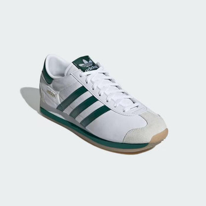 アディダススニーカーレディースカントリージャパンIE4042adidasOriginalsCOUNTRYJAPANゴートレザー本革ホワイトグリーン薄底ローカット