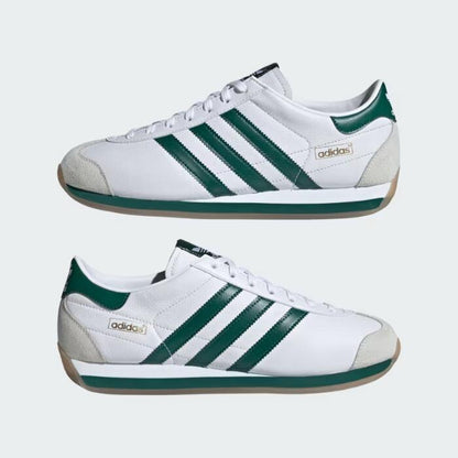 アディダススニーカーレディースカントリージャパンIE4042adidasOriginalsCOUNTRYJAPANゴートレザー本革ホワイトグリーン薄底ローカット