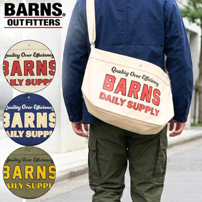 バーンズアウトフィッターズbarnsoutfittersショルダーバッグバッグメンズレディースニュースペーパーバッグユニセックスアメカジ綿100コットン大容量マチ広大きめ斜めがけ大人A4ブランドBR-26119BR-26394