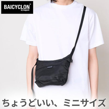 BAICYCLONbybagjackバイシクロンBCL-56ミニショルダーバッグメンズレディース斜めがけ軽量撥水小さめコンパクトナイロンCORDURAコーデュラリップストップサブバッグ旅行アウトドアブラック