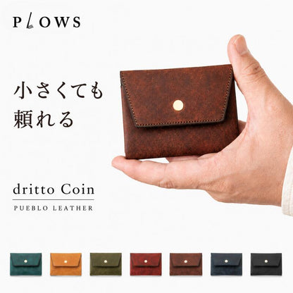 PLOWSプラウズコインケースdrittoCoinドリットコインメンズレディースミニ財布小銭入れカードケースコインケースコンパクト財布ウォレットプエブロレザー本革牛革イタリアンレザー日本製七色